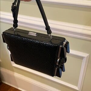 Tonya  Hawkes Black Textured  handbag